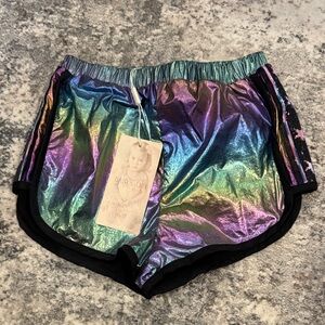 Iridescent Multicolor Kids Athletic Shorts